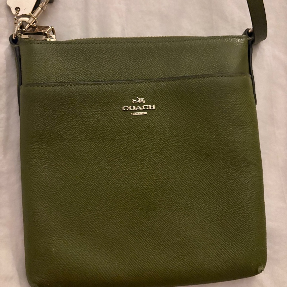 Coach green crossbody bag